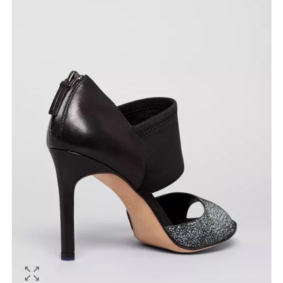 Elie Tahari Open Toe Strappy Indra High-Heel with Neoprene leather - Picture 3 of 15